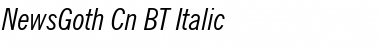 NewsGoth Cn BT Italic