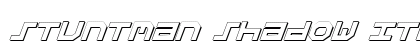 Stuntman Shadow Italic Shadow Italic Font Preview