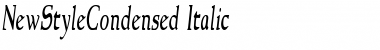 NewStyleCondensed RomanItalic Font