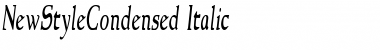 NewStyleCondensed RomanItalic