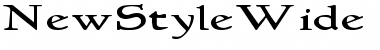 NewStyleWide Roman Font