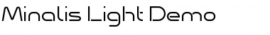 Minalis_Demo Light Regular Font