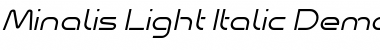Minalis_Demo Light Italic Font