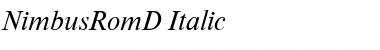 NimbusRomD Italic