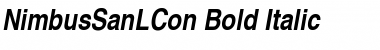NimbusSanLCon Bold Italic Font