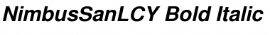 NimbusSanLCY Bold Italic Font