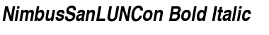 NimbusSanLUNCon Bold Italic Font