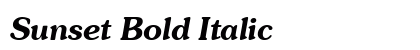 Sunset Bold Italic Preview