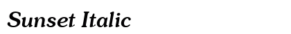 Sunset Italic Preview