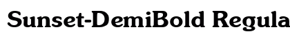 Sunset-DemiBold Regular font free download