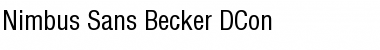 Nimbus Sans Becker DCon Regular Font