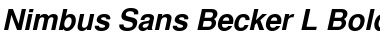 Nimbus Sans Becker L Bold Italic