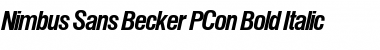 Nimbus Sans Becker PCon Bold Italic