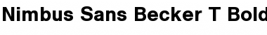 Nimbus Sans Becker T Bold Font