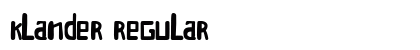 Klander Regular Font Klander Regular Font Preview