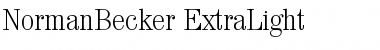 NormanBecker-ExtraLight Regular Font