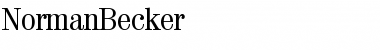 NormanBecker Regular Font