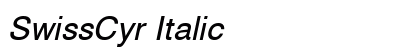 SwissCyr Italic Preview