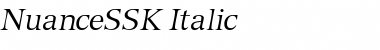 NuanceSSK Italic Font