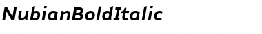 NubianBoldItalic Font