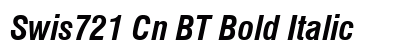 Swis721 Cn BT Bold Italic font free download