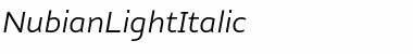 NubianLightItalic Font