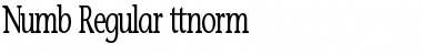 Numb Regular Font