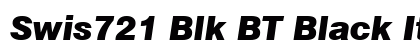 Swis721 Blk BT Black Italic Preview