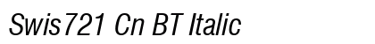 Swis721 Cn BT Italic Preview