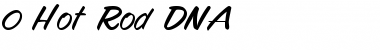 0 Hot Rod DNA Regular Font