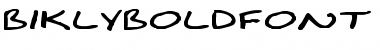 BiklyBoldFont Extended Regular Font