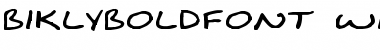 BiklyBoldFont Wide Regular Font