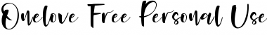 Onelove Free for Personal Use Regular Font
