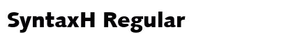 SyntaxH Regular font free download