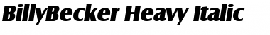 BillyBecker-Heavy Italic Font