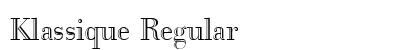 Klassique Regular font free download