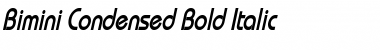 Bimini Condensed Bold Italic Font