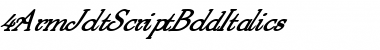 4ArmJoltScriptBoldItalics Regular Font
