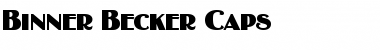 Binner Becker Caps Font