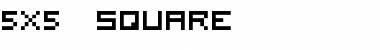 5x5 square Regular Font