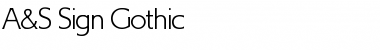 A&S Sign Gothic Regular Font