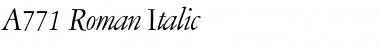 A771-Roman Italic Font