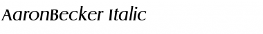 AaronBecker Italic Font