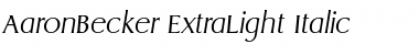 AaronBecker-ExtraLight Italic Font