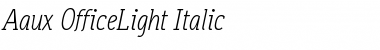 Aaux OfficeLight Italic Regular Font