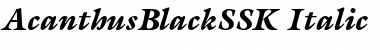 AcanthusBlackSSK Italic Font