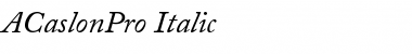 Adobe Caslon Pro Italic