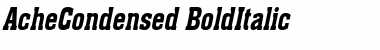 AcheCondensed BoldItalic Font