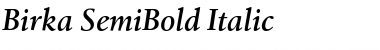 Birka SemiBold Italic
