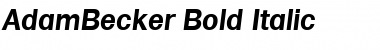 AdamBecker Bold Italic